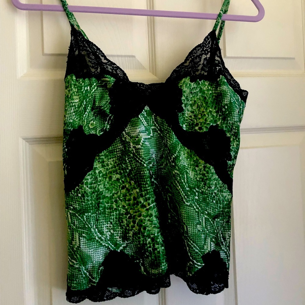 Silk camisole from a Paris shop for intimates.
